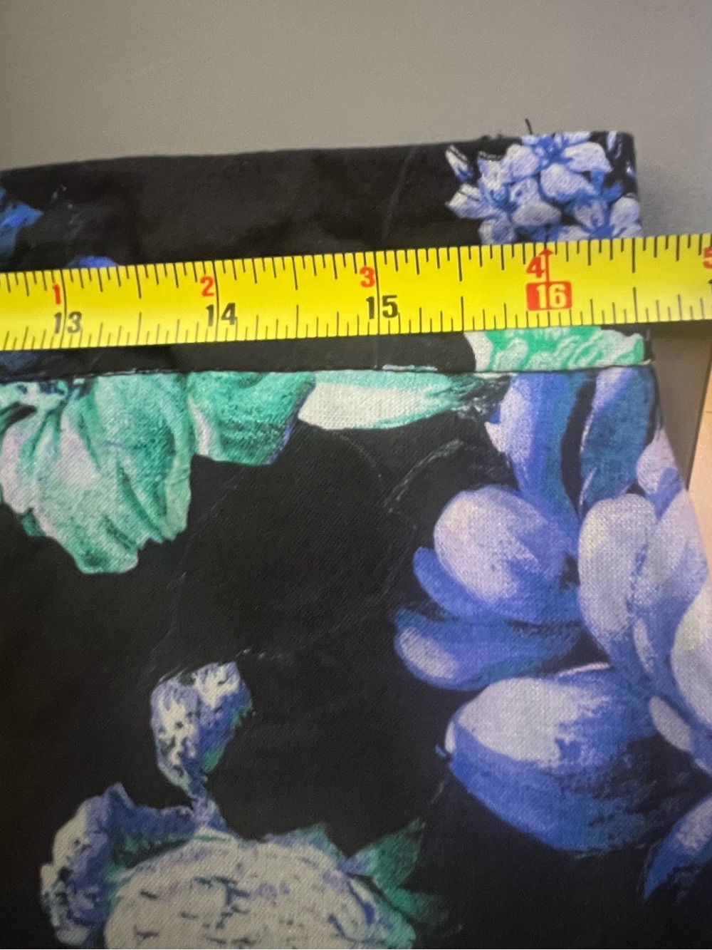 ASOS Patchwork Midi Skirt Size US 10 Mixed Floral Yellow Blue Split Indie Sleaze - Picture 9 of 9
